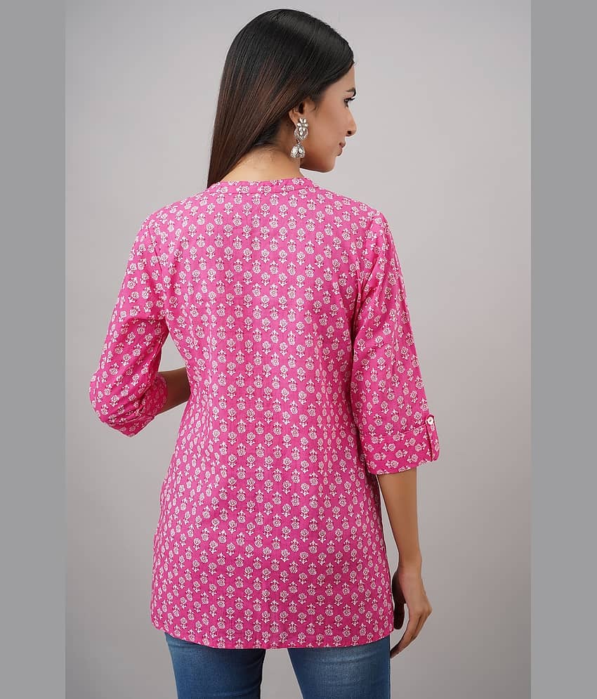 SAART BUNAAI Women's Cotton Tunic ( Pink ) view 2