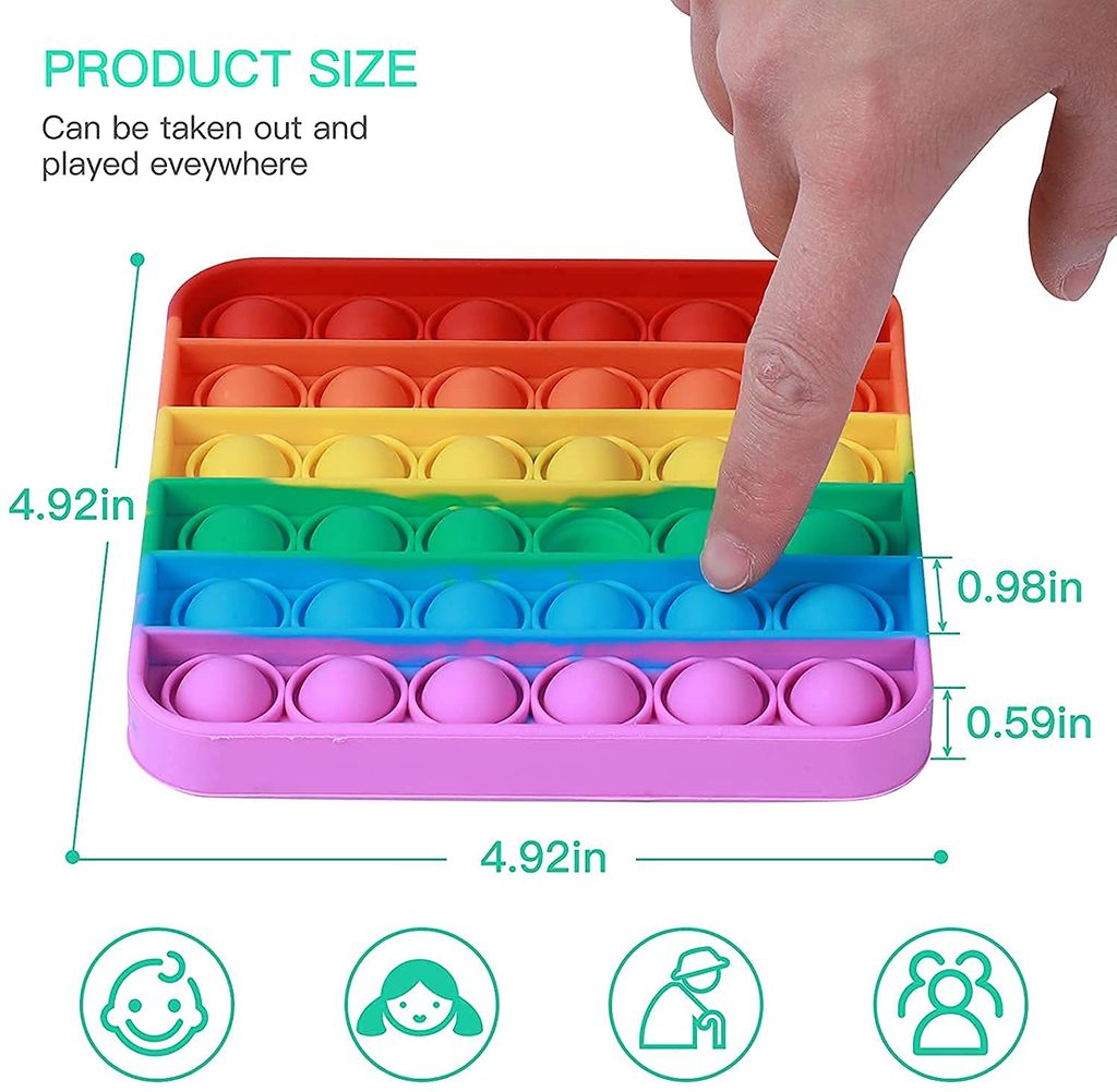 Nawani Pop Fidget Toy Push Pop Bubble Fidget Sensory Toy for Kids and Adults. view 2
