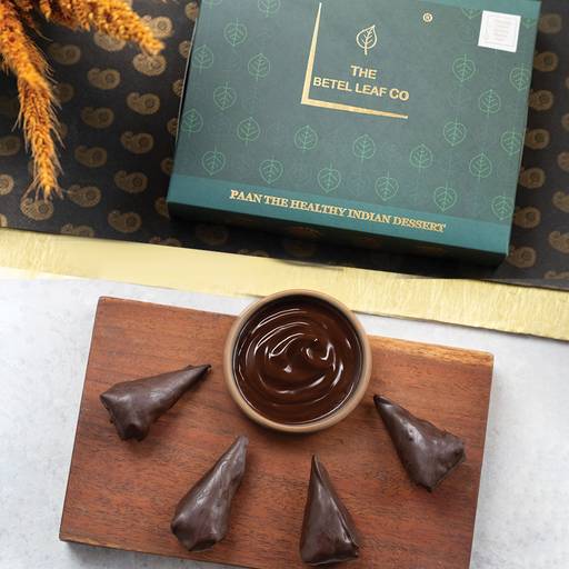 Dark Chocolate Coated Gulkand Paan (Pack of 4)