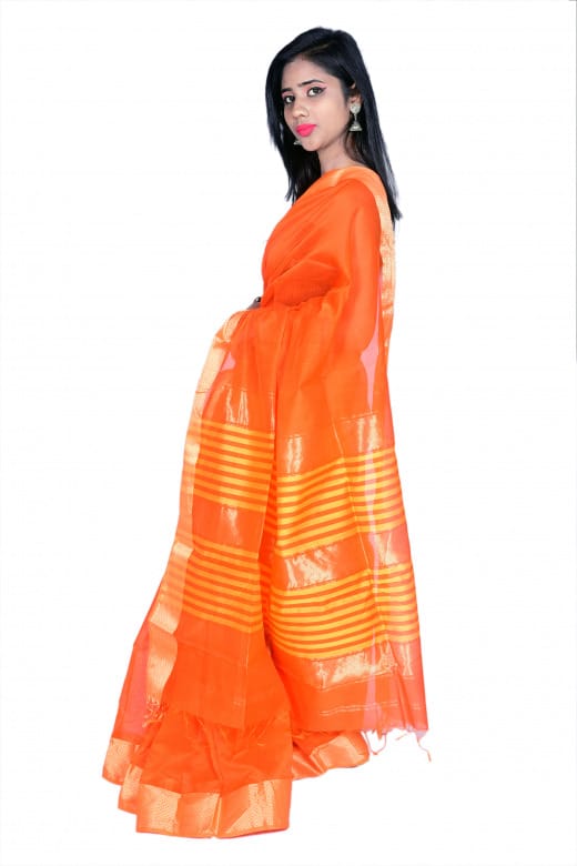 Tribes India Handwoven Maheshwari Saree 1TTXSARMP04263-4 view 2