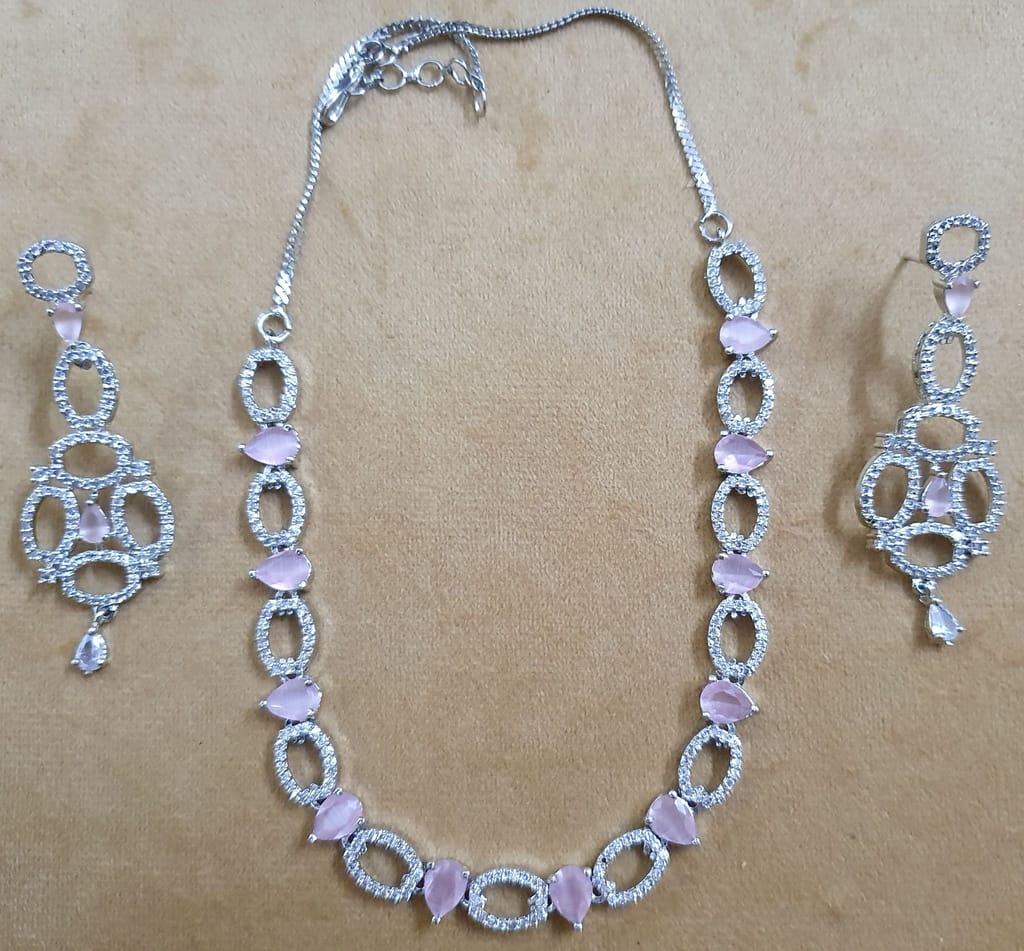 American Diamond Beautiful Necklace view 2
