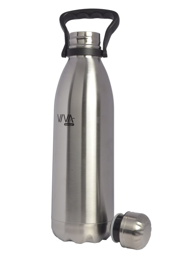 Viva smart's Smart Thermal Steel Water Bottle 1.5L Silver (for School, Office, Gym etc) view 2