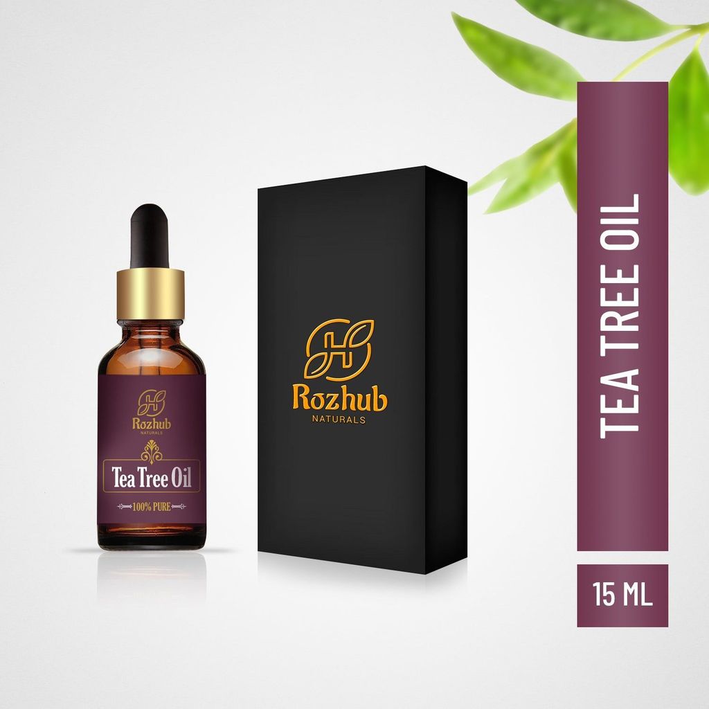 Rozhub Naturals Tea Tree Essential Oil for Skin, Hair, Face, Acne Care, 100% Pure, Natural and Undiluted Therapeutic Grade Essential Oil - 15ml view 2