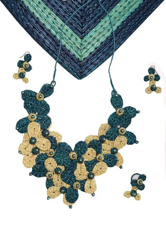 Art Flower Jewellery Combo Set For Women & Girls view 2