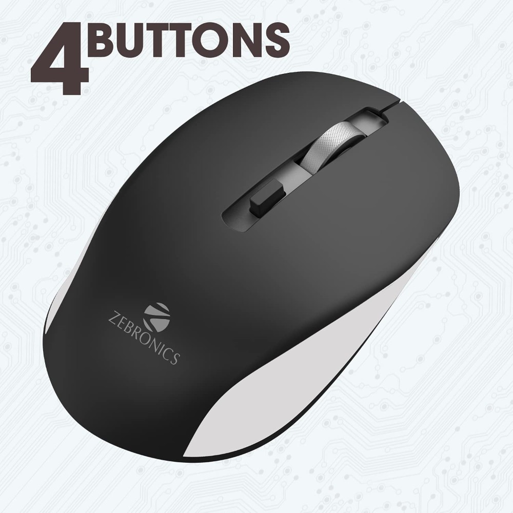 Zebronics Zeb - Jaguar Wireless Mouse (Black and Grey) view 2