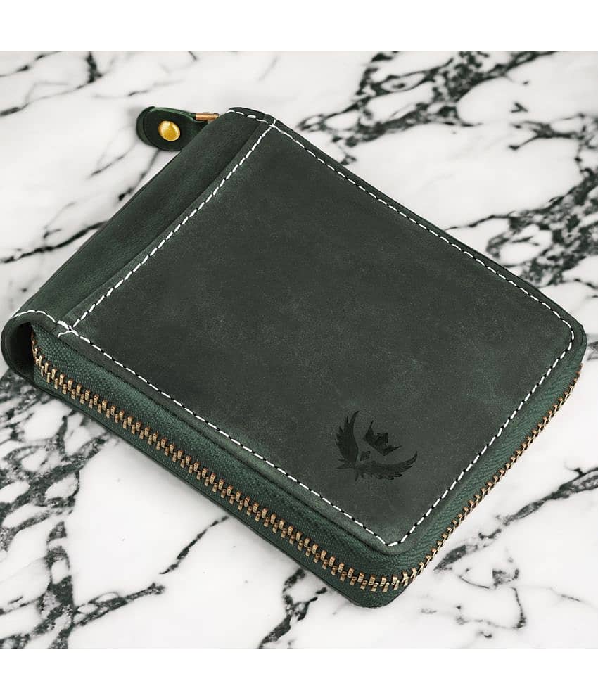 Lorenz Green 100% Leather Men's RFID Wallet ( Pack of 1 ) view 2