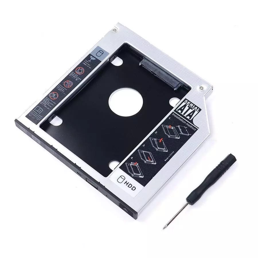 Second HDD Caddy 9.5 mm SATA 2.0 Slim SATA III Hard Drive view 2