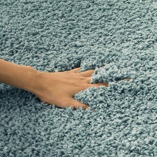 GALLERY HOME Silky Smooth Anti-Skid Shaggy Round Carpet with 2 inch Thickness (8x 8 Round, Blue S3) view 2