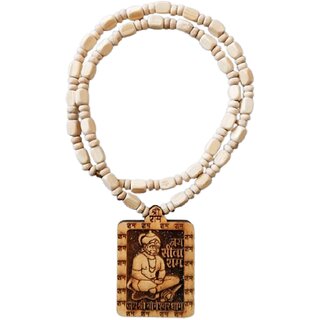 Bageshwar Dham Tulsi Mala Hanuman jiWood Locket 100 Original Beads Wood Chain view 2