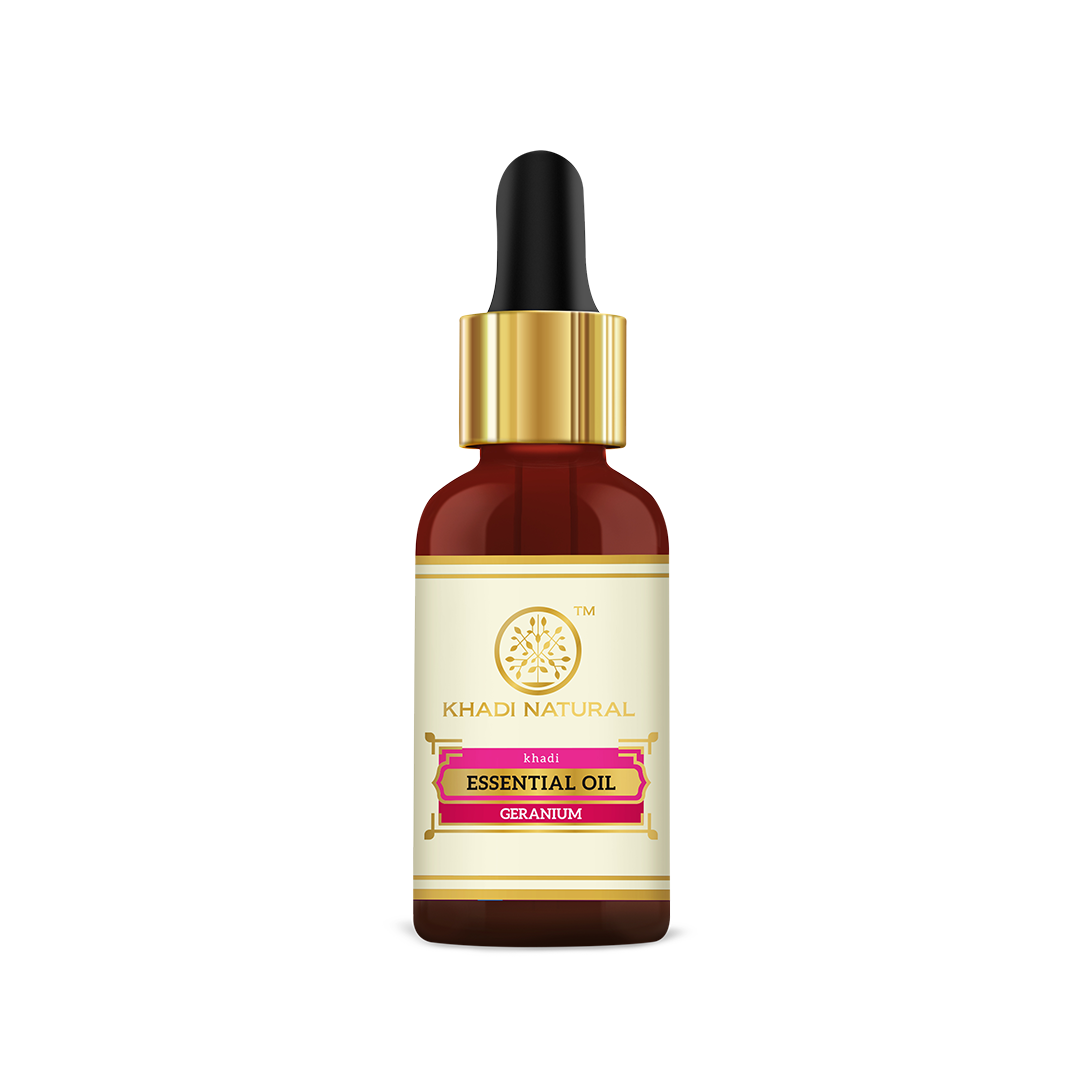 Khadi Natural Herbal Geranium Essential Oil Sale - 15ml view 2