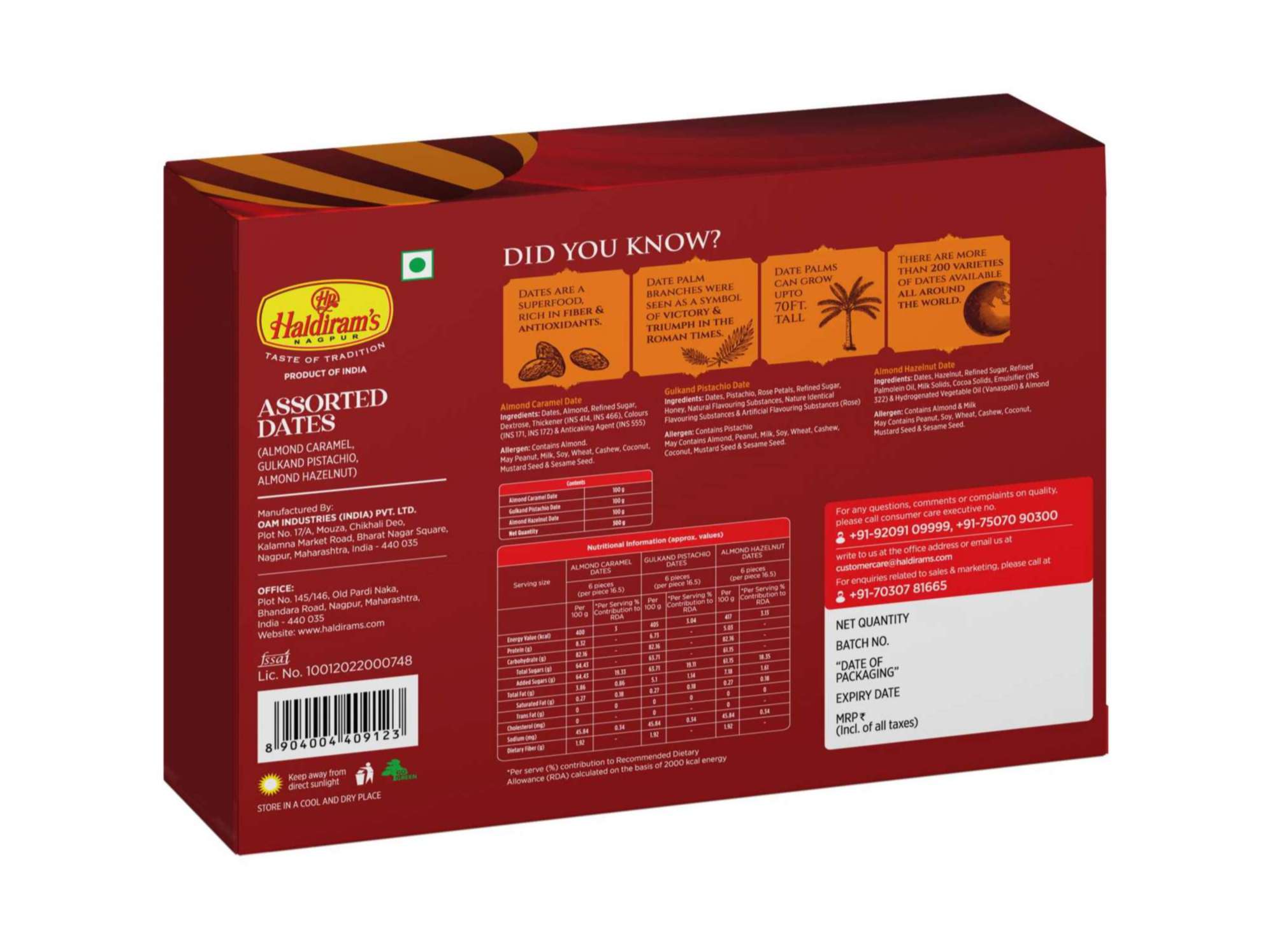 Haldiram's Assorted Dates Packed Sweets - 300 Gm - Pack of 2 view 2