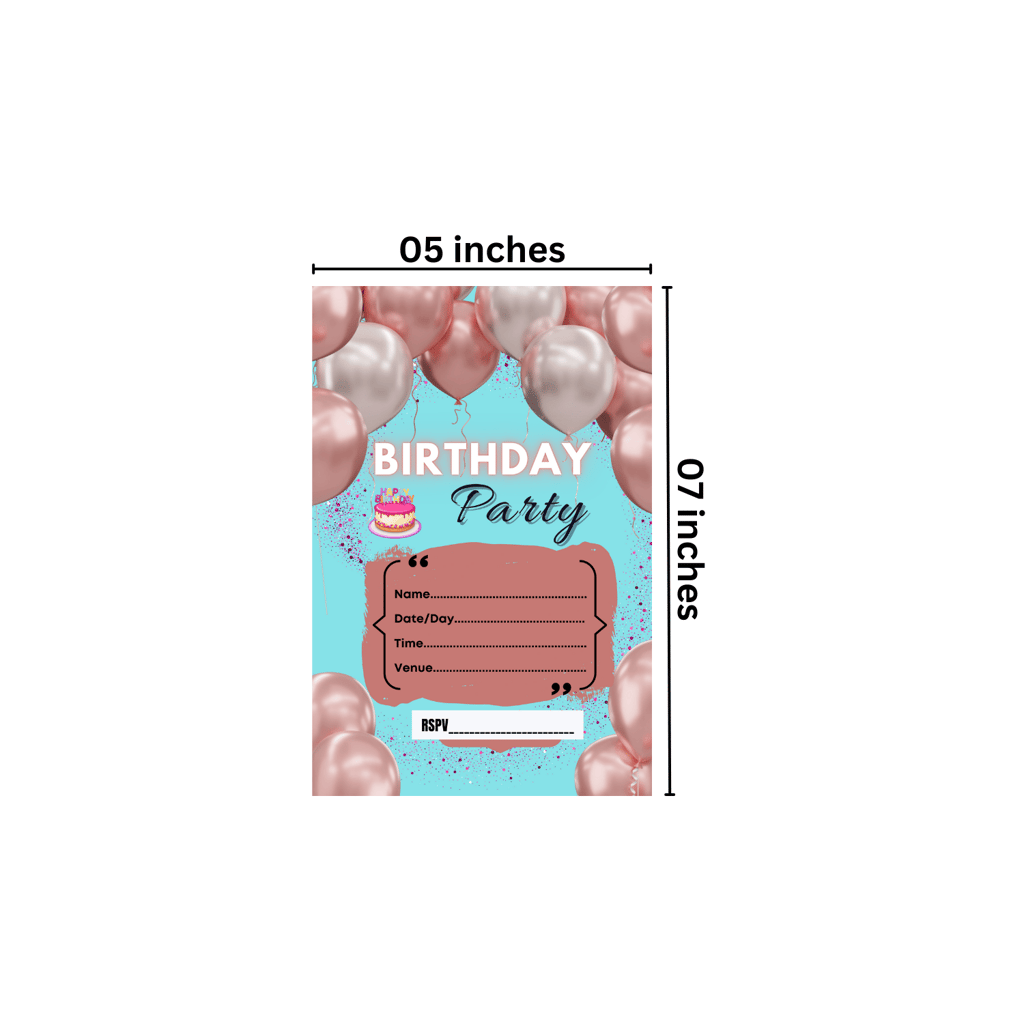 Joyful Celebrations: Birthday Party Invitation Cards - Pack of 20 view 2