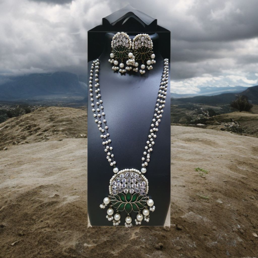 German Silver Oxidized Beautiful Necklace view 2