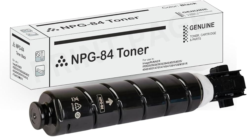 Canon Npg84 Toner Black Cartridge for Printer Ir2625, Ir2630, Ir2635, Ir2645 photocopier view 2