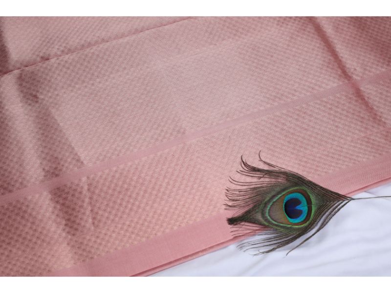Onion Pink Soft Silk Saree view 2