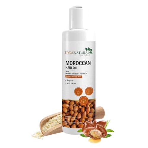 Moroccan Argan Hair Growth Oil 100ml pack of 1 For Strong & Shiny Hair Anti-Hair Fall & Frizz Control deep-conditioning hair oil view 2