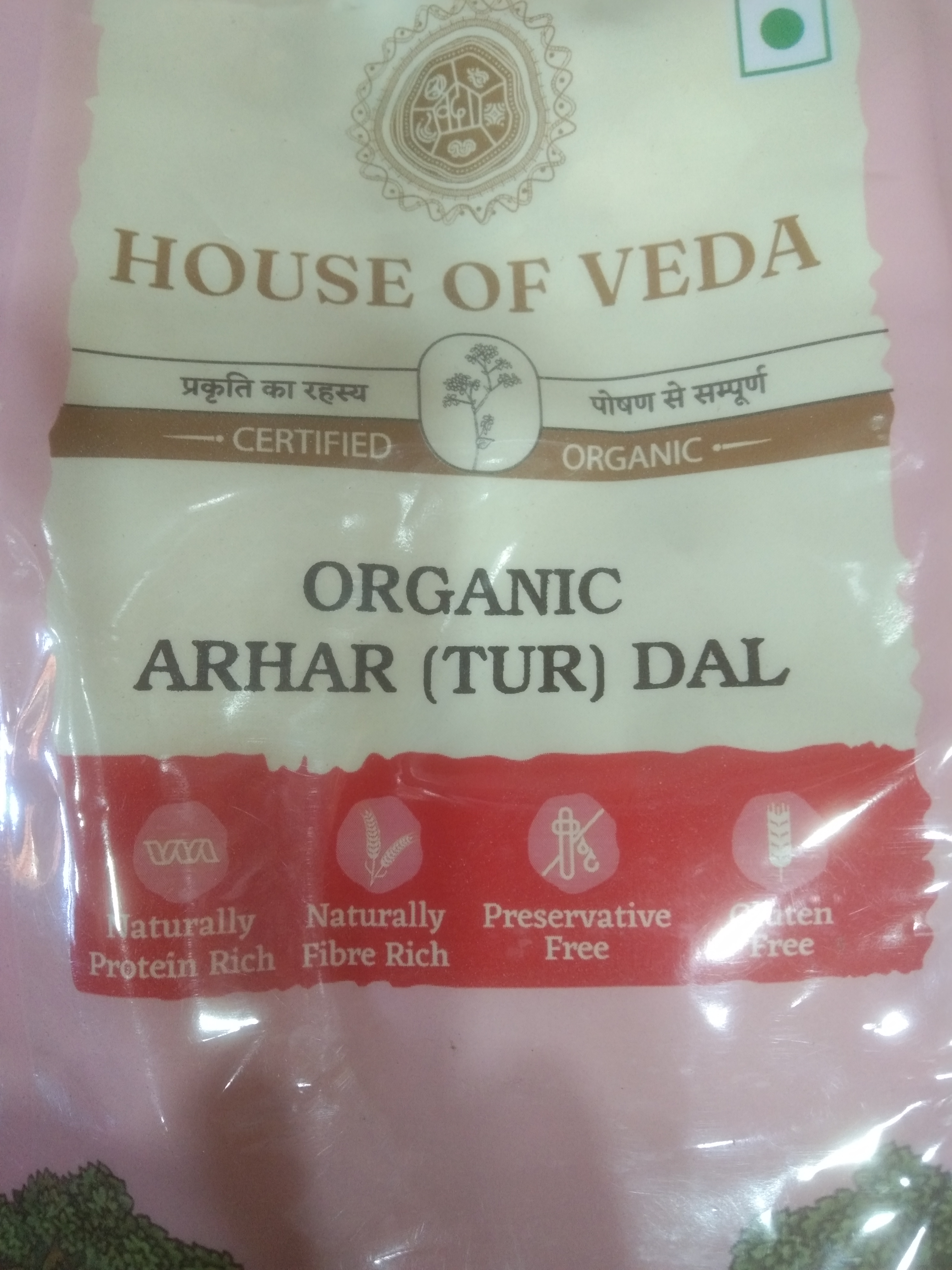 Organic arhar dal 500gm