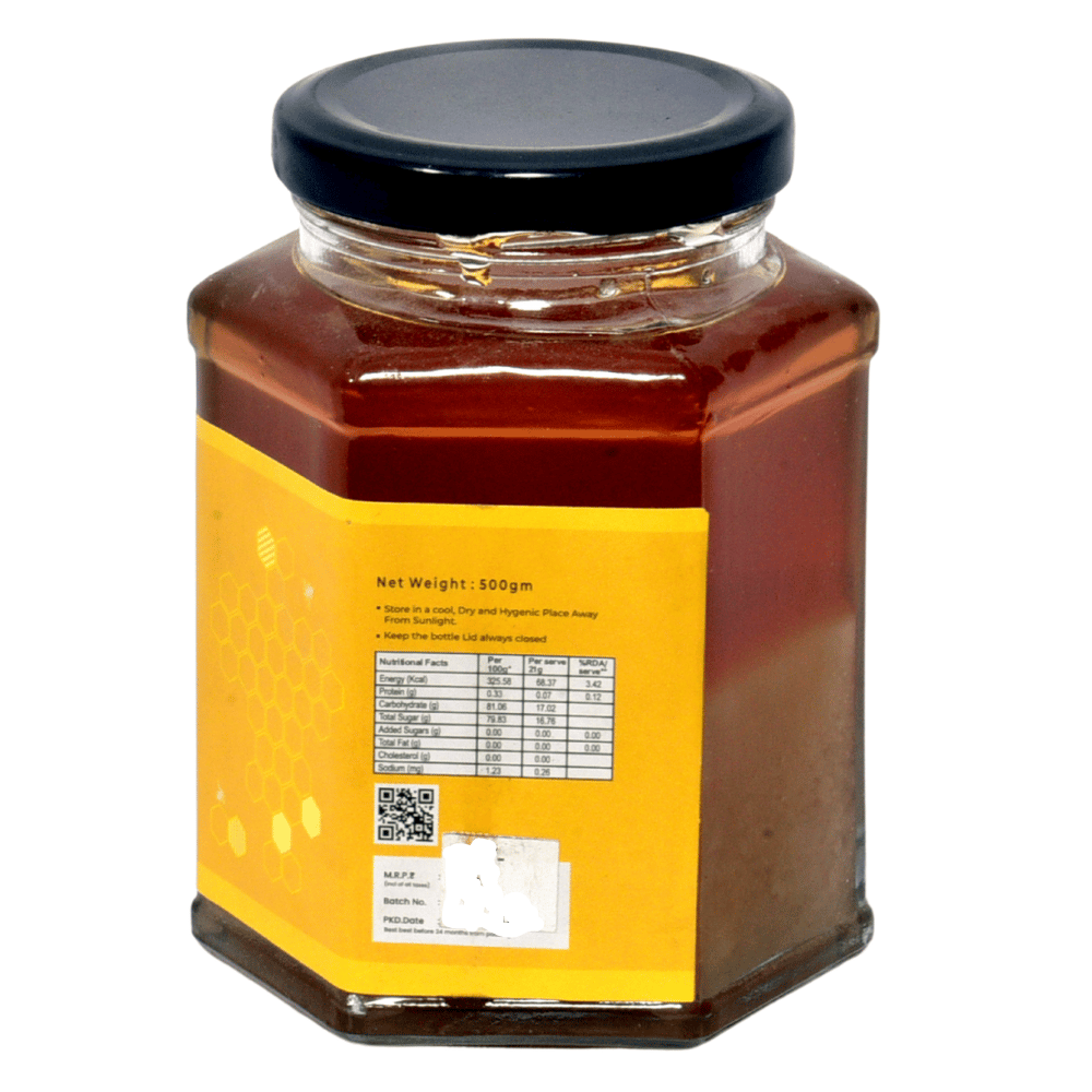 Deodar organics' Pure Raw Mustard Flower Honey (500 GM) & No Additives Or Preservatives | Unheated | Unprocessed | single source mustard farm natural honey | No added sugar view 2