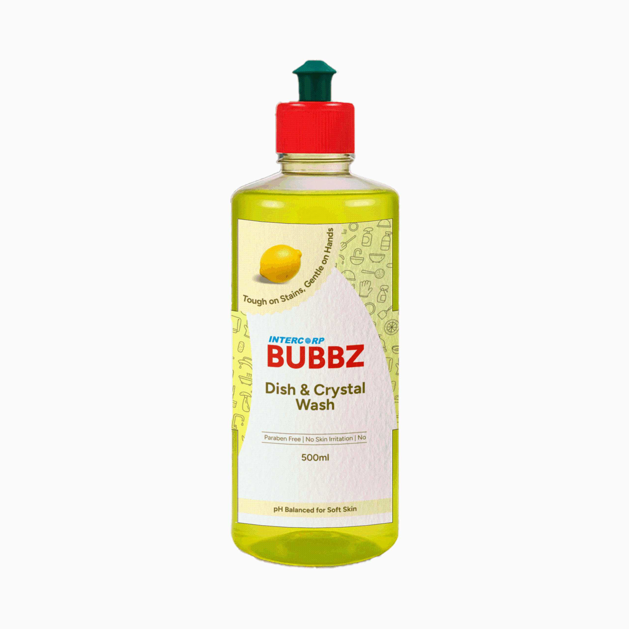 Intercorp Bubbz Antibacterial Dish & Crystal Wash Liquid Gel - 500ml view 2