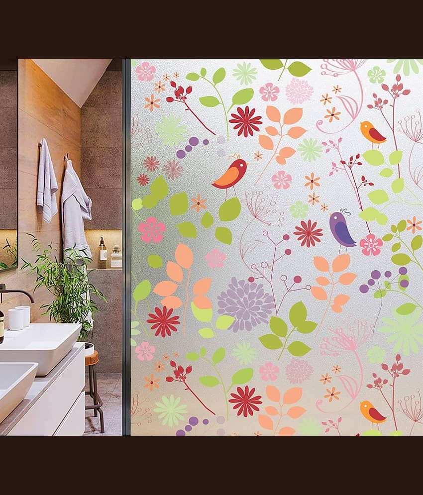 Asmi Collection Self Adhesive Printed Privacy Frosted Film Window Sticker ( 120 x 60 cms ) view 2