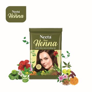 Neeta 100% Pure Natural & Organic Henna For Hair Color & Hair Care 50g (Pack of 6) , Natural Brown view 2