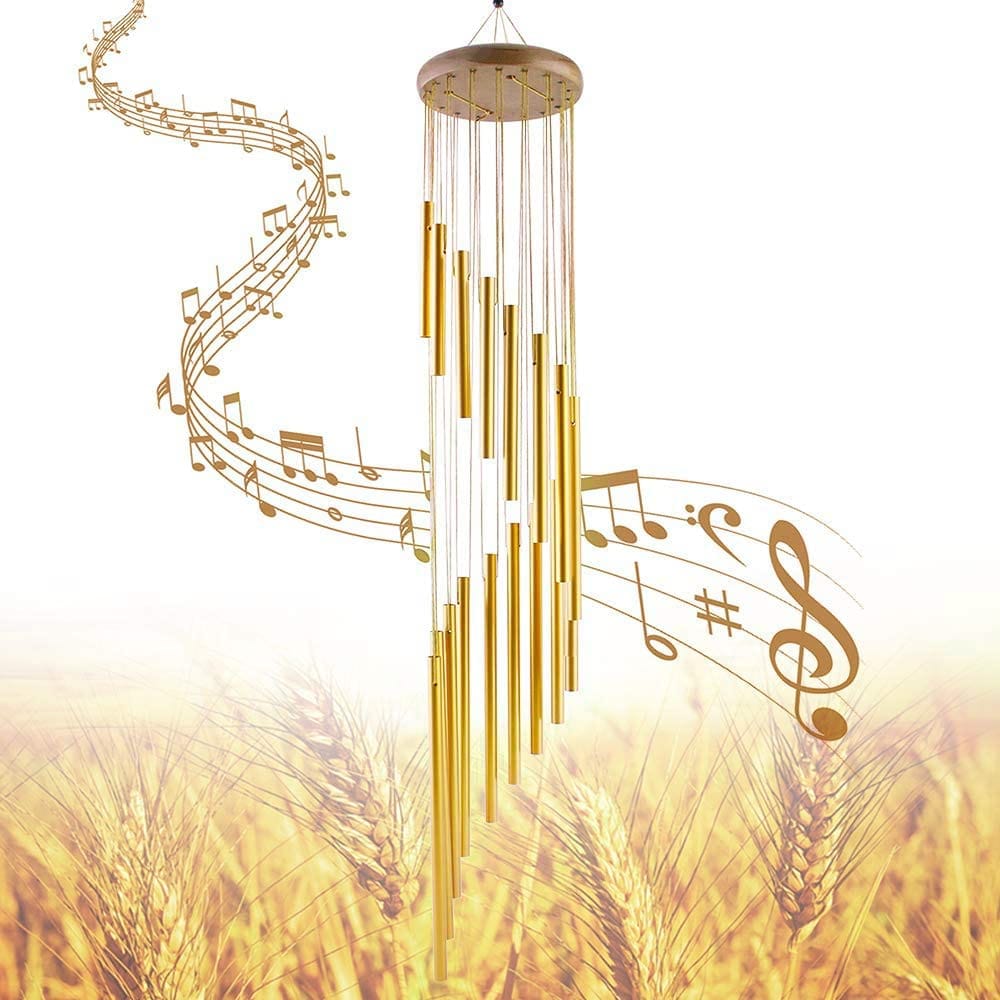 Riddhi Siddhi Handicraft ; Wind Chimes for Home || Home Decor Items (Golden Color) view 2