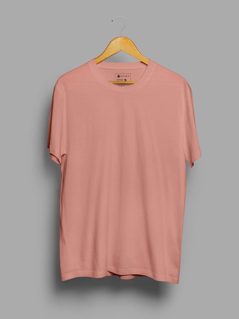 Sunset Pink | Plain T shirt view 2