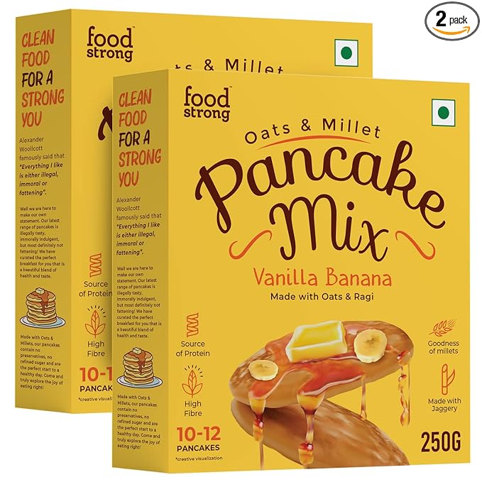 Food Strong Oats And Millets Vanilla Banana Pancake Mix
