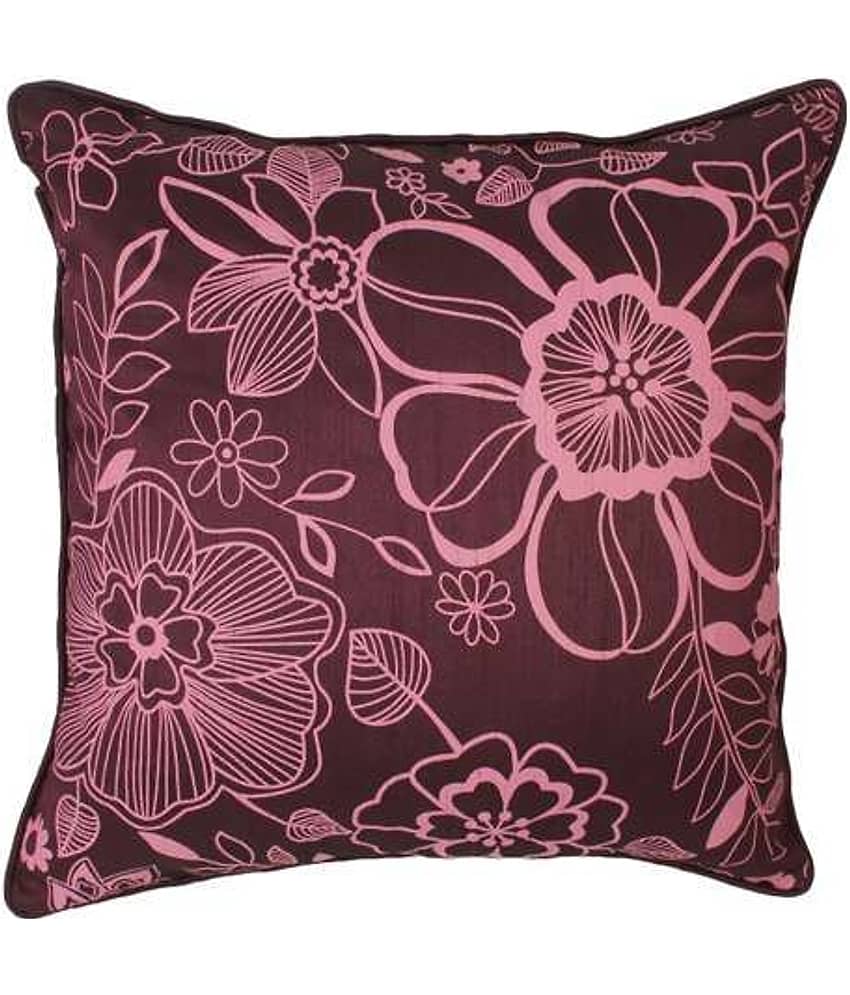Zubix Purple & Pink Polyester Cushion Covers Set Of 5 view 2