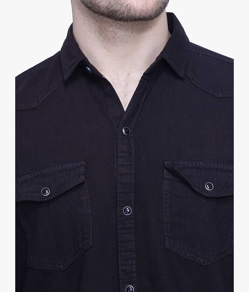 Kuons Avenue - Black Denim Slim Fit Men's Casual Shirt ( Pack of 1 ) view 2