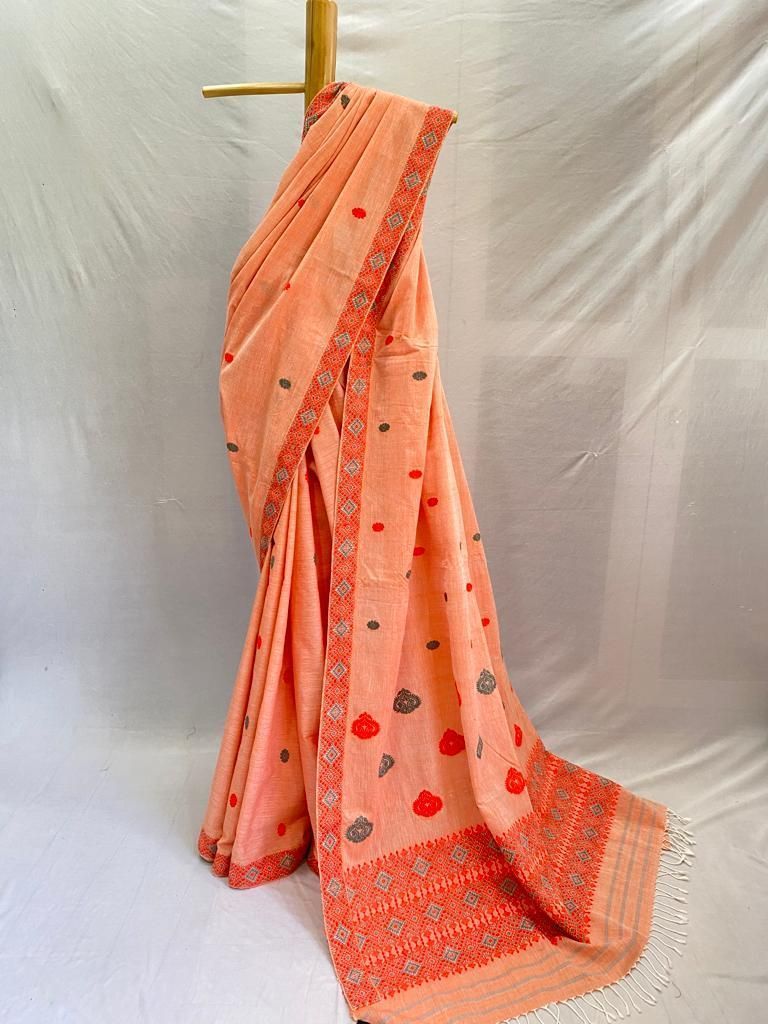 Handwoven Assamese Cotton Saree view 2