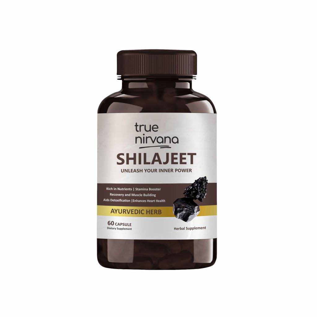 True Nirvana Shilajit Veg Capsules Stamina and Vitality Supplement 60 Capsules