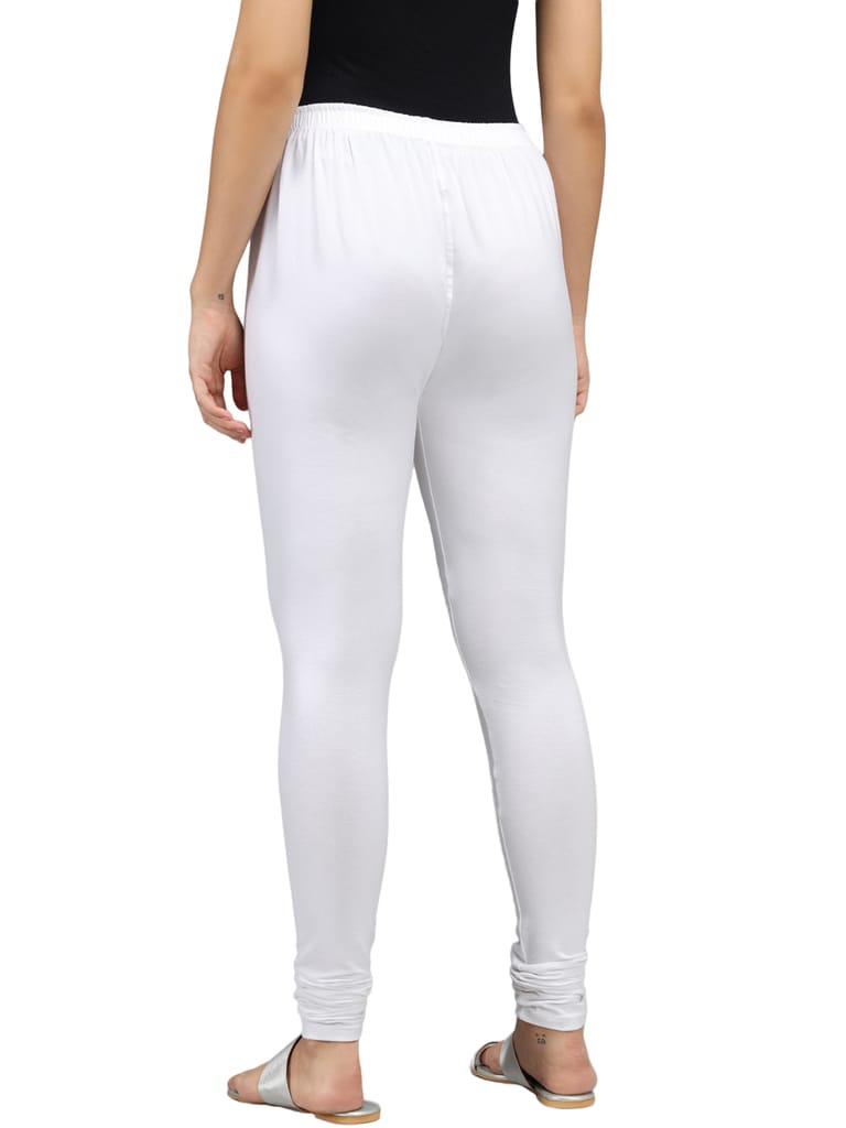 SOFT COLORS Women's Skinny Fit Ethnic Wear Churidar Leggings (White) view 2