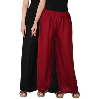 women palazzo pack of -2