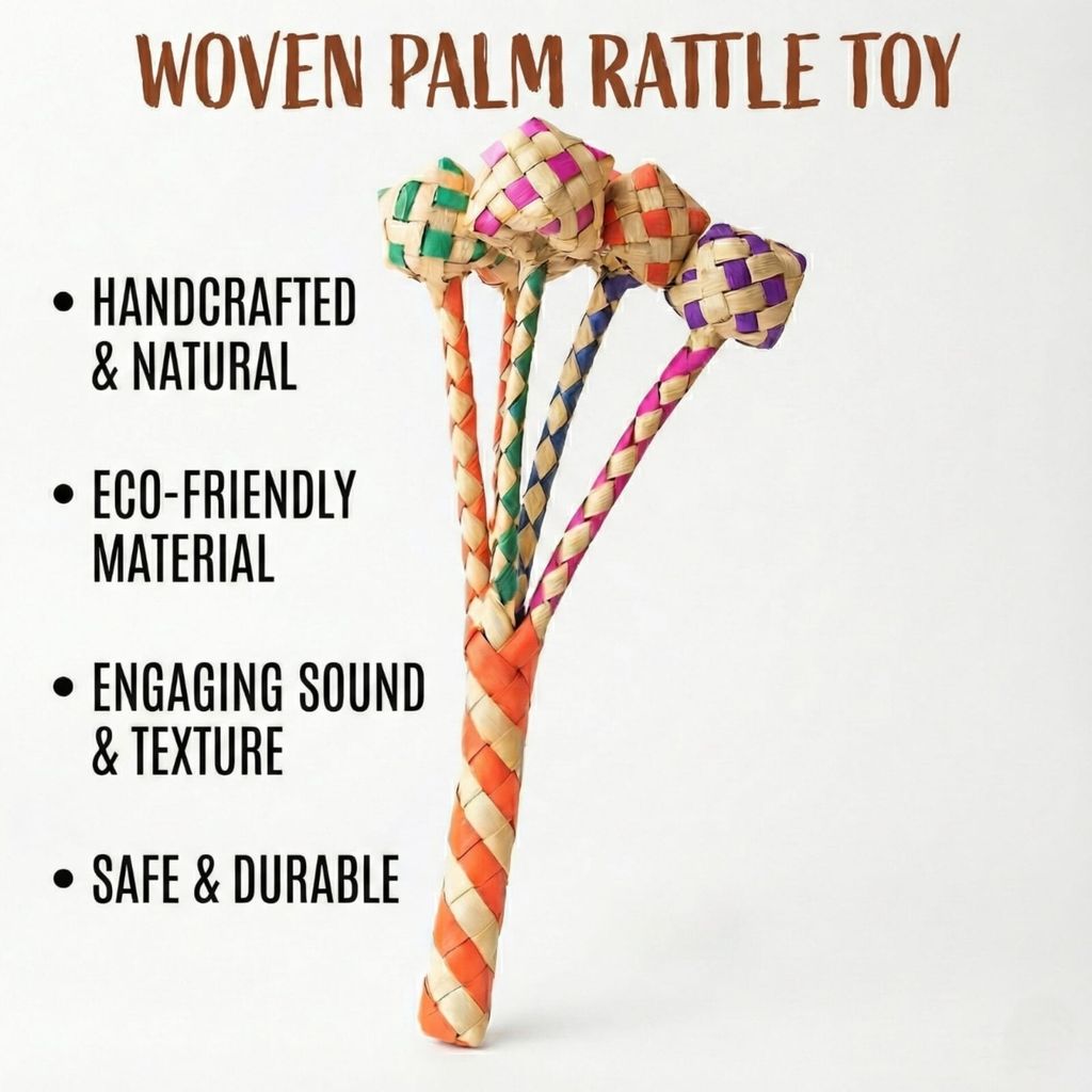 Palm Leaf Baby Rattle – 5 Flower view 2