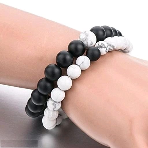 Aarohi13 Stone Beads Bracelet For Couple view 2