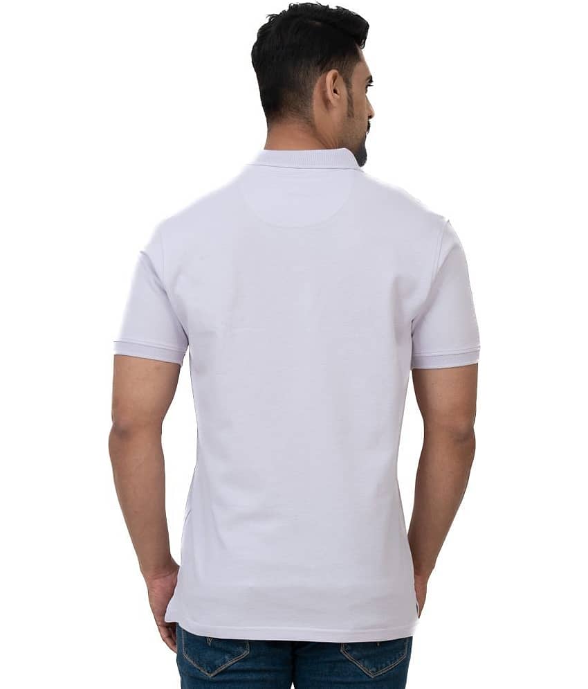 Cotstyle Pack of 1 Cotton Blend Regular Fit Solid Half Sleeves Men's Polo T Shirt ( Pink ) view 2