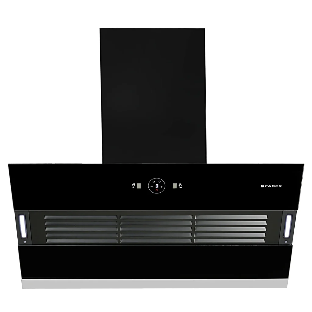 Faber Chimney Hood Vertigo FL SC AC BK 90