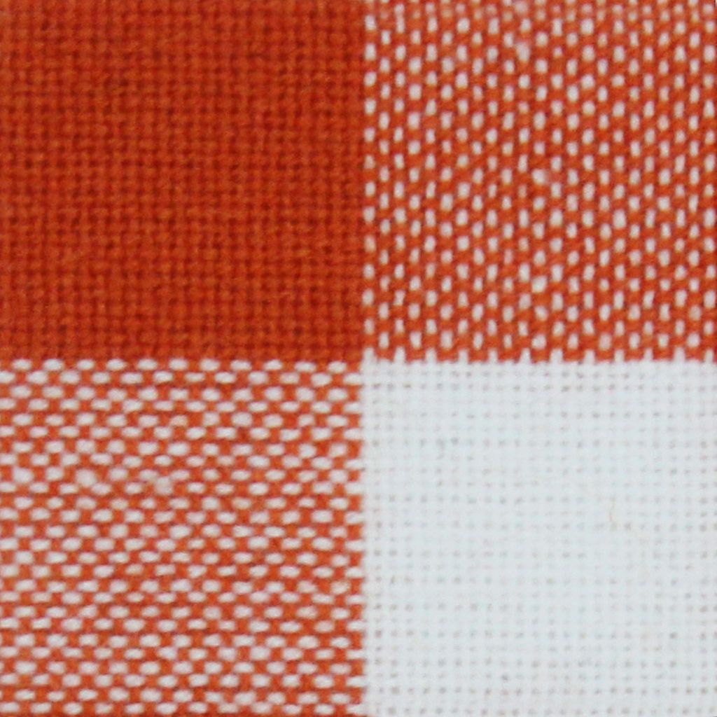 AIRWILL 100% Cotton Checkered Pattern 6 Seater Rectangle Table Cover Sized, 56x71 inches (Orange, Pack of 1) view 2