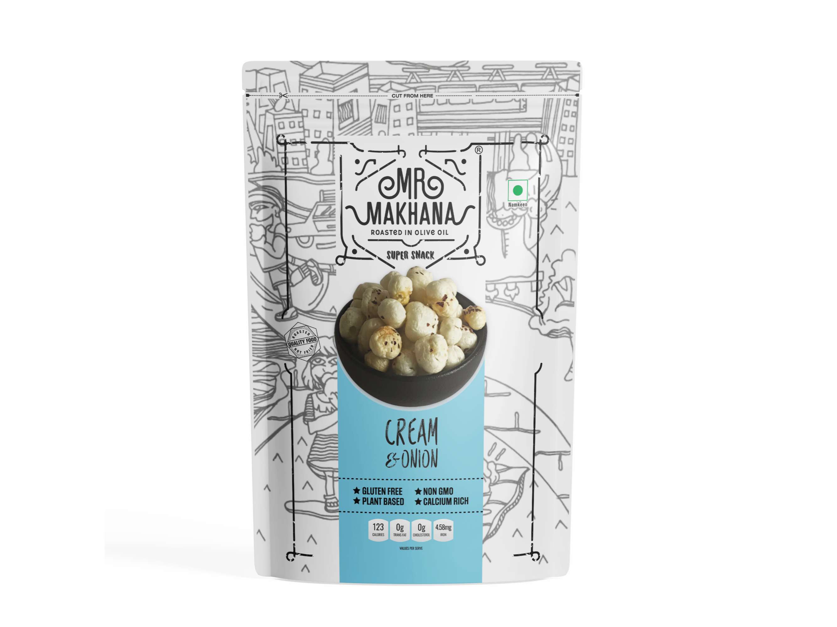 MR MAKHANA CREAM & ONION | 55 G | PACK OF 4