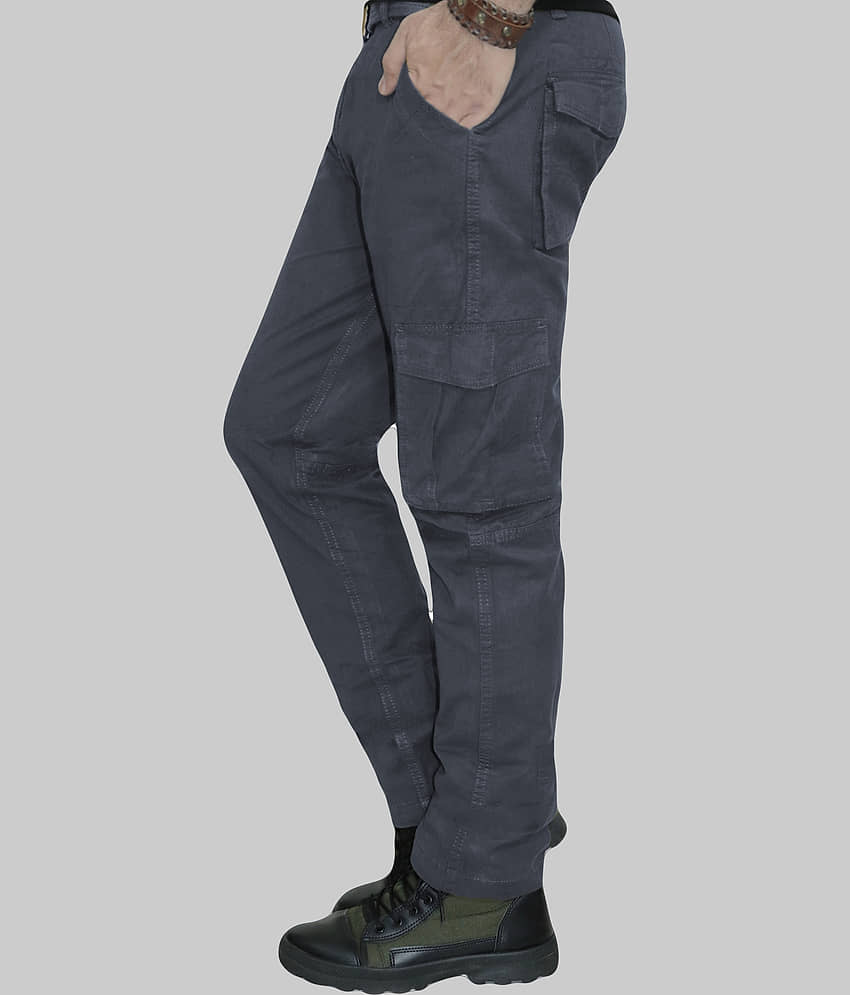 Urban Legends Regular Flat Men's Cargos - Dark Green ( Pack of 1 ) view 2