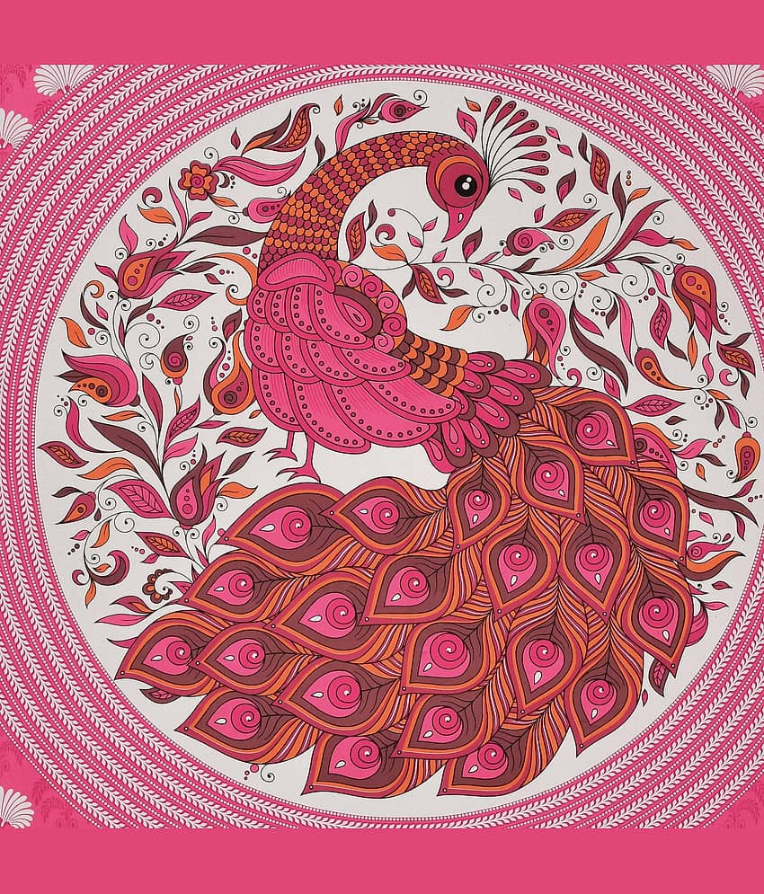 Poorak Cotton 1 Double Bedsheet with 2 Pillow Covers ( Pink ) view 2