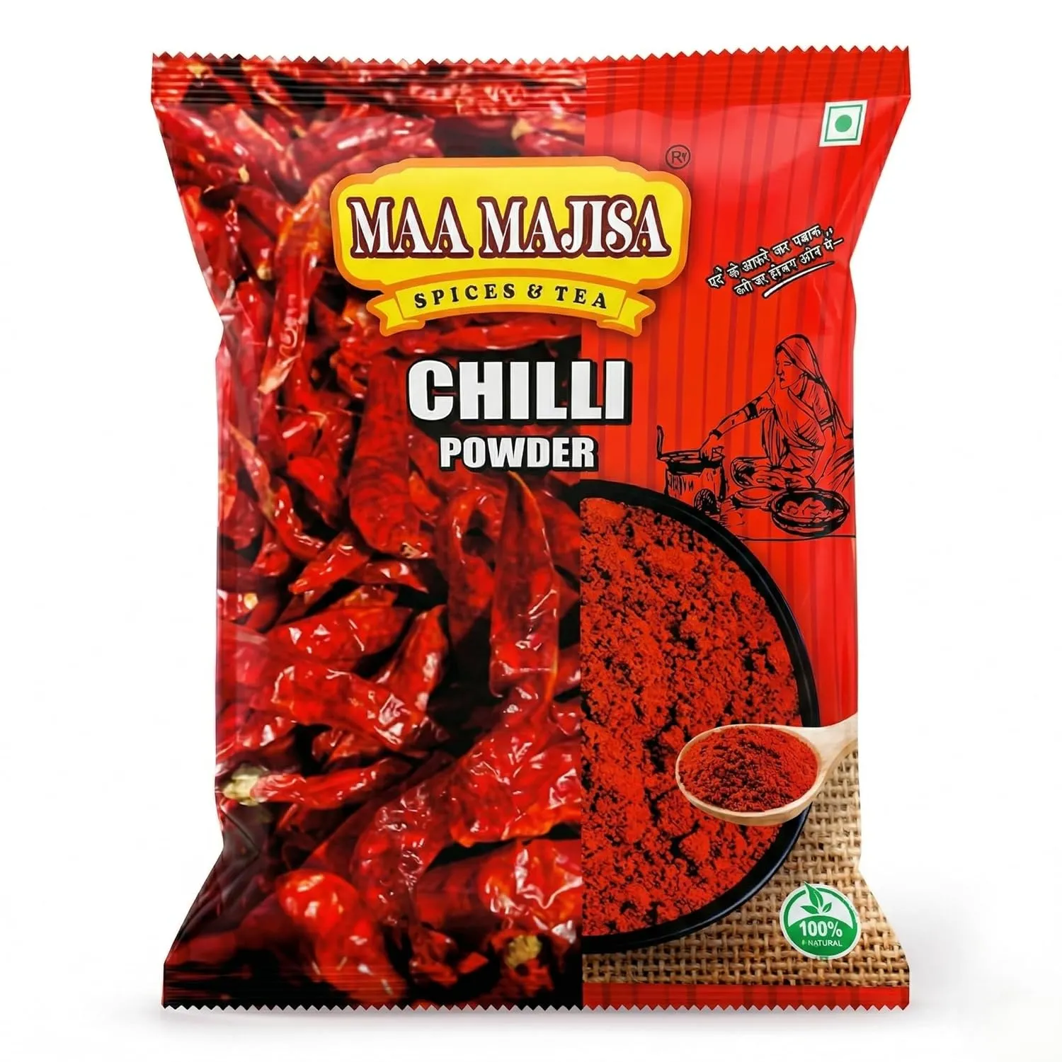 MAAMAJISA Natural Red Chilli Powder, Lal Mirchi Powder, 50GM