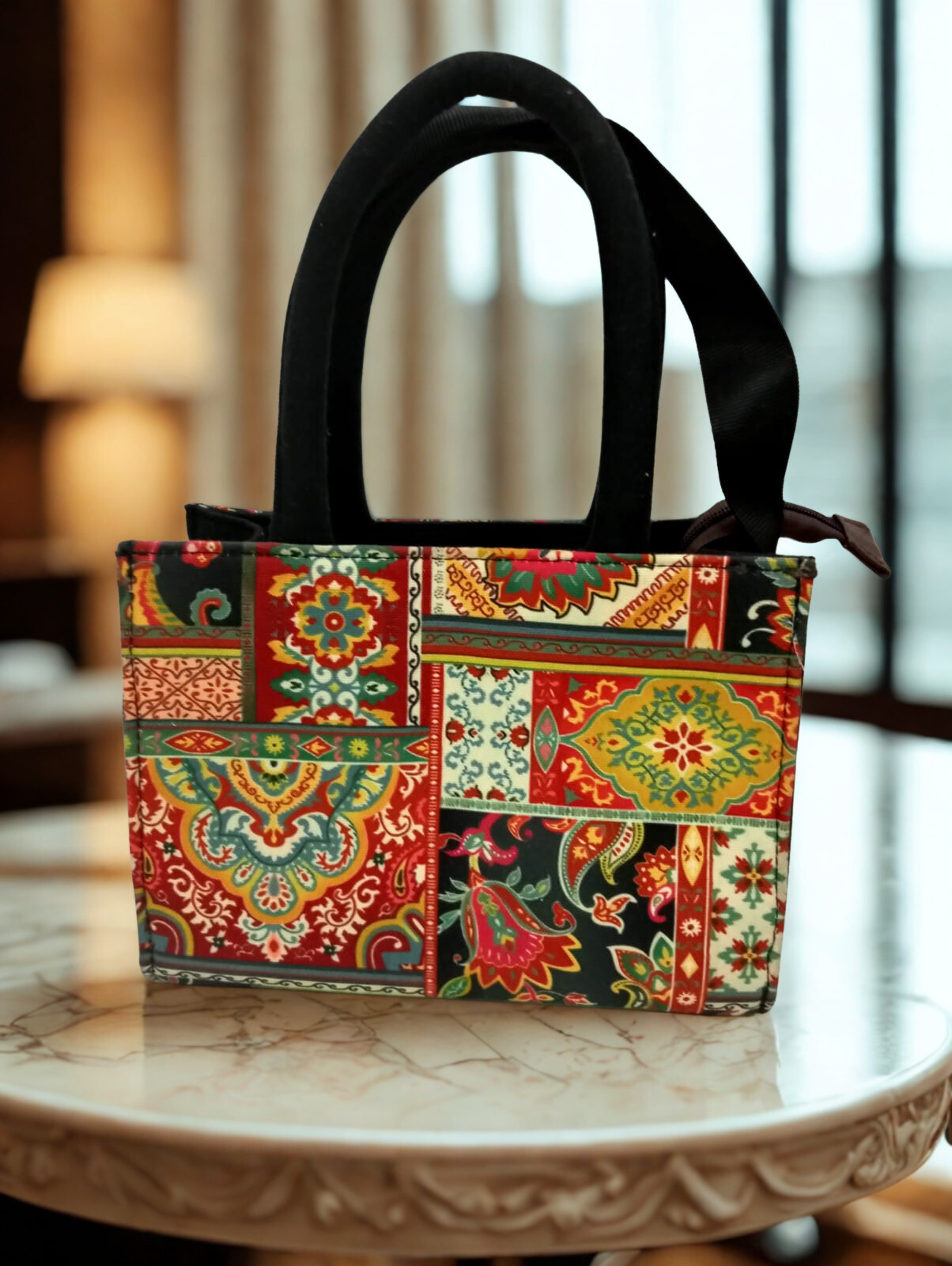 Canvas, digital print sling bag view 2