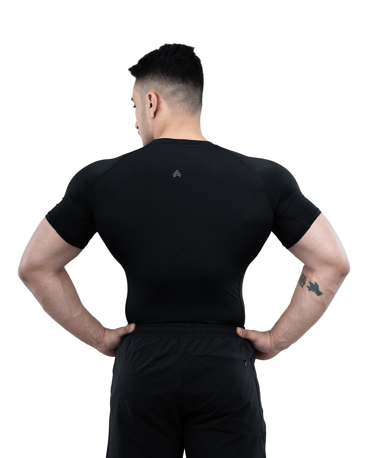 Athflex Men's Half sleeve Ace Compression T-Shirt - Ultra Stretch , Premium Nylon Spandex Blend , Moisture-Wicking, Quick-Dry, Breathable, Muscle Fit Activewear for Gym, Fitness, and Sports - powder blue/S view 2