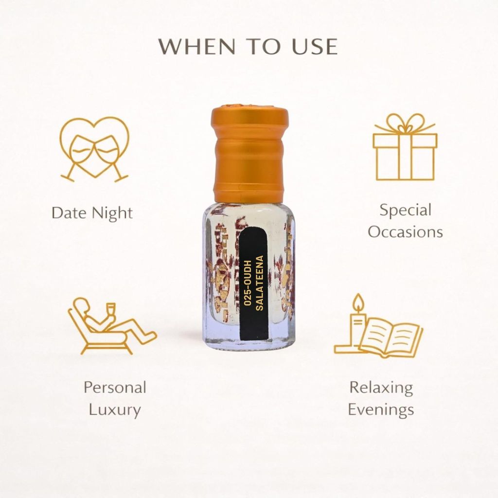 alNaqi fragrances Oudh Salateena 6ml - Original Arabian Oudh, Alcohol Free Oudh Attar Fragrance, Long Lasting Arabic Perfume, Premium Oud-Arabia-Ittar view 2