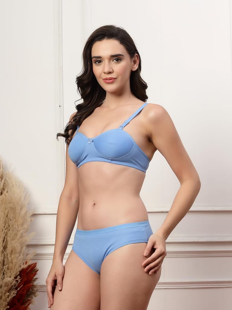 ADORNSTAR Branded Women's Lightly Padded Bra Panty Set | Lingerie Set for Women | Padded | Designer Honeymoon Hot Sexy Wedding Set view 2
