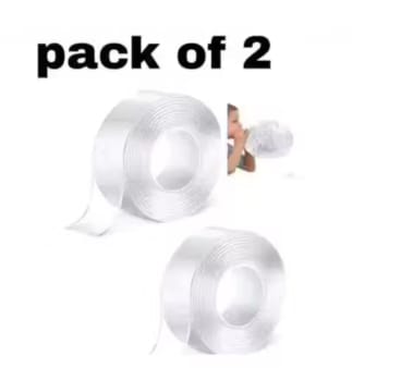 Double Sided Nano Tape Heavy Duty – Washable, Reusable & Traceless Multipurpose Mounting Adhesive Tape(Pack of 2) view 2