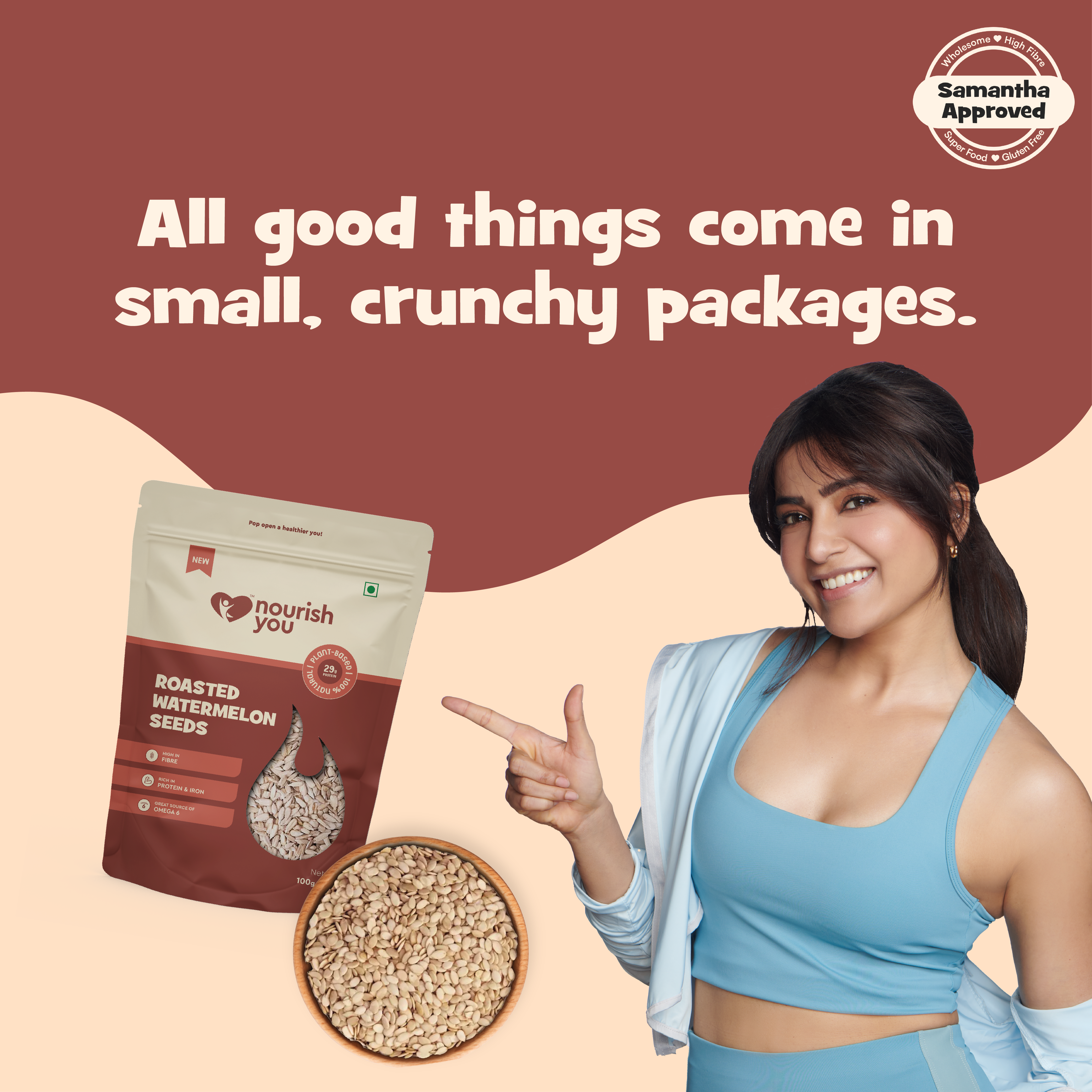 nourish you Organic Roasted Watermelon Seeds view 2
