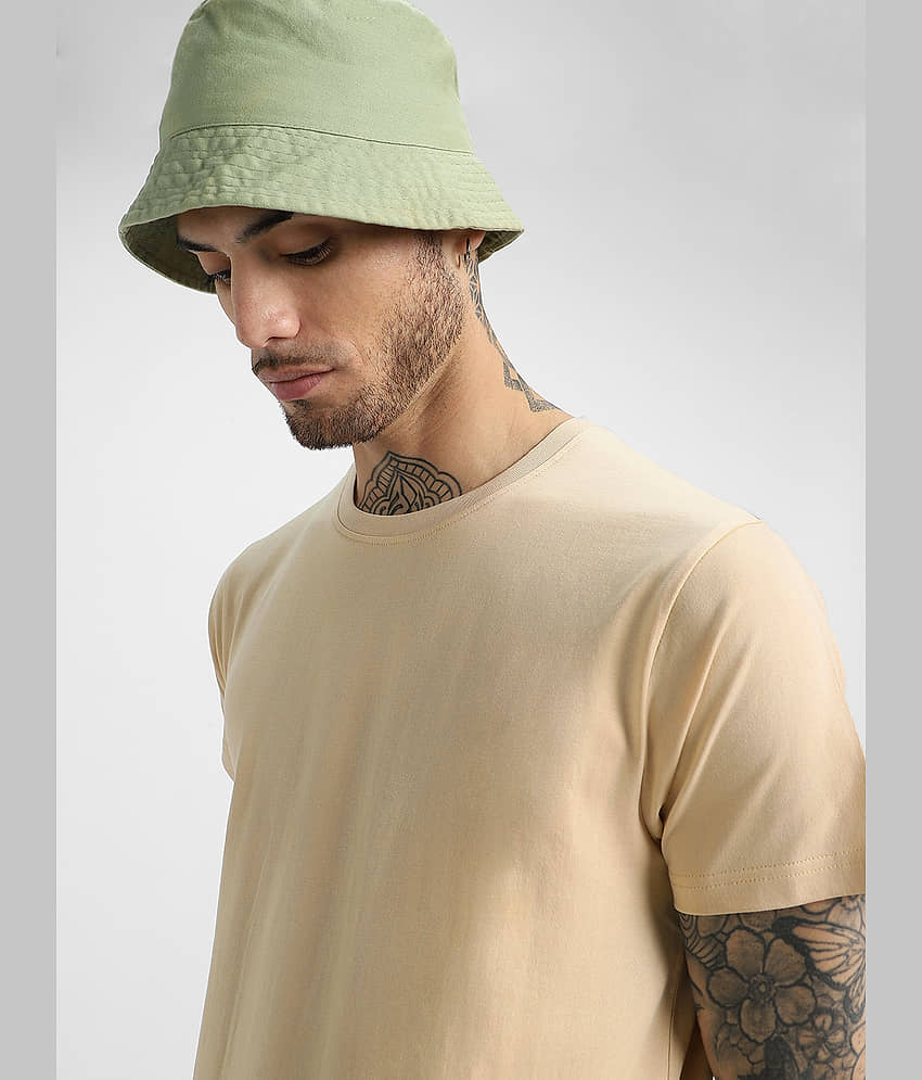 Veirdo Pack of 1 100% Cotton Regular Fit Men's T-Shirt ( Brown ) view 2